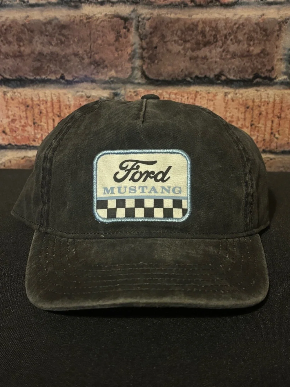 Ford Mustang Vintage look Washed Black Adjustable Snapback Hat